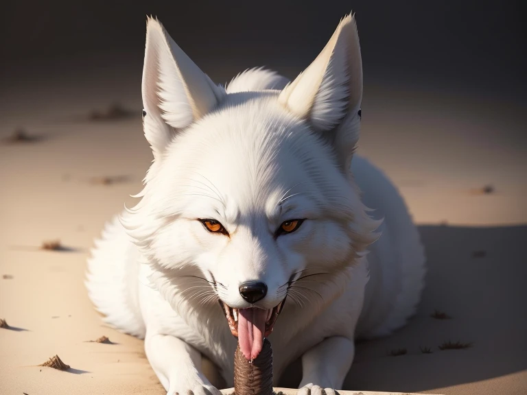 （（（（White fox with 9 tails））））, feral, canine penis, NSFW