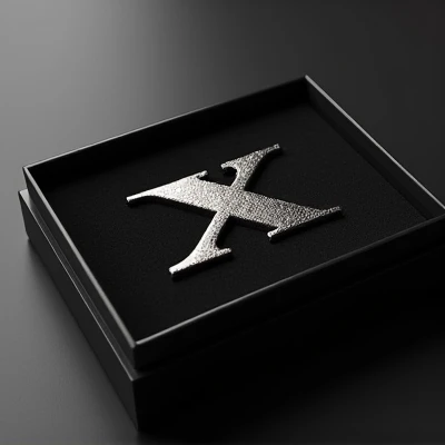 Emblem LuXur Xclusive creatively enclosed in a box, the X of Luxur emphasizes, background black
