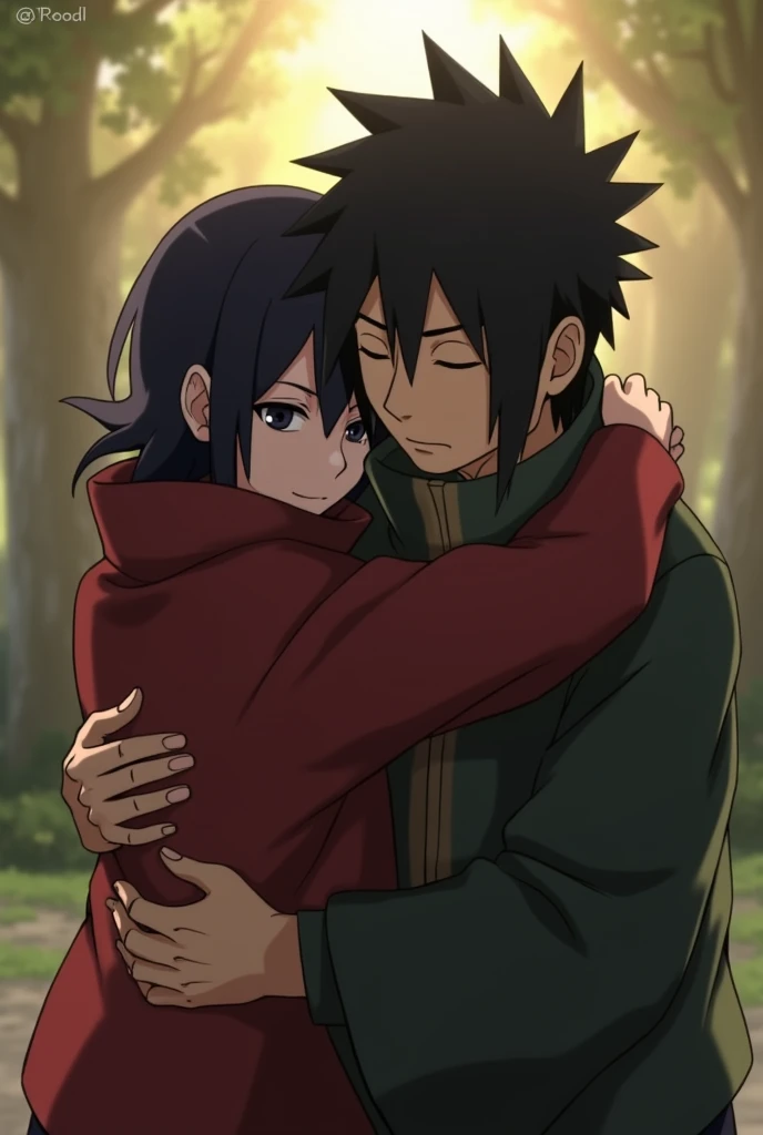 Me and itachi uchiha hugging