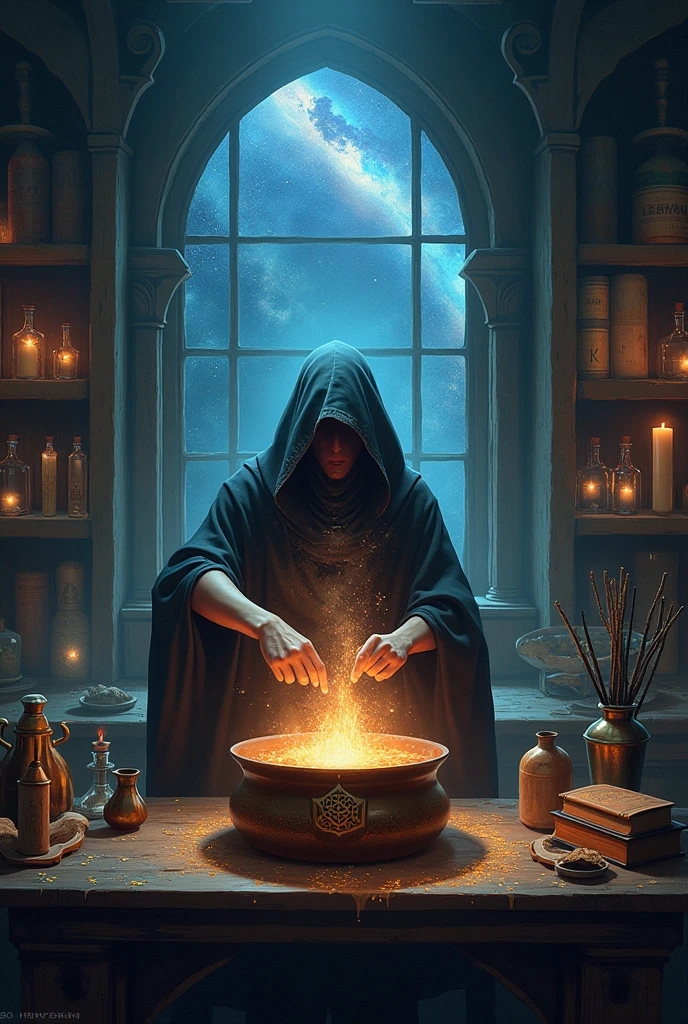 Main theme is potions ancient magic harry potter theme with space for a title