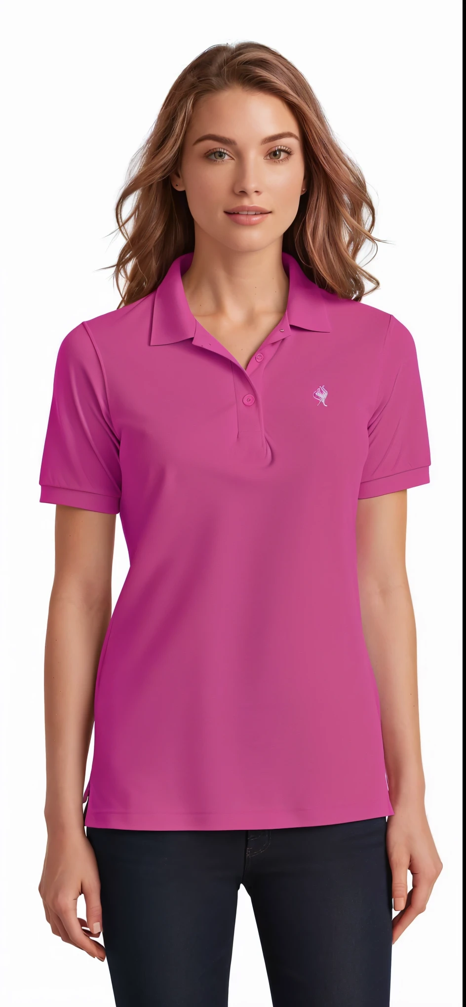 port authority women's polo shirt, magenta shirt, pink shirt, wearing polo shirt, short sleeves, collared shirt, rich deep pink, hot pink, rose, pink, in long pink or violet dresses, magenta, full frontal shot, detailed zoom photo, wearing a dark blue polo shirt, close body shot, in a dark teal polo shirt, professionally post - processed