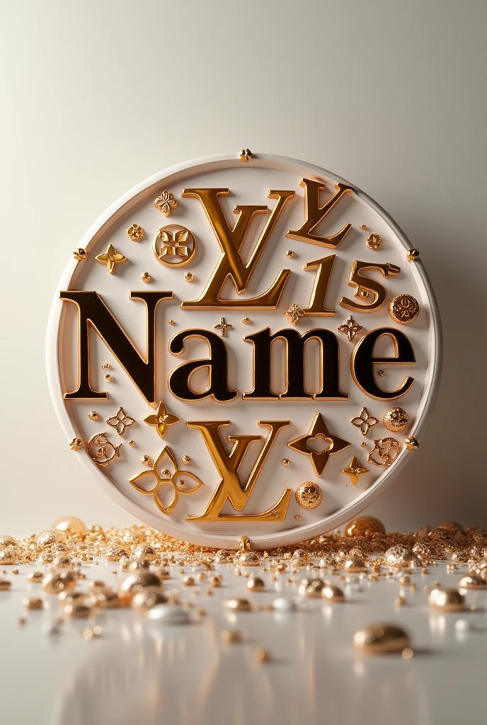 put this name .BRO RIM on iphone 15 pro text style lv brand