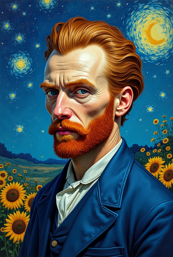 Create a reinterpretation of vangog's art