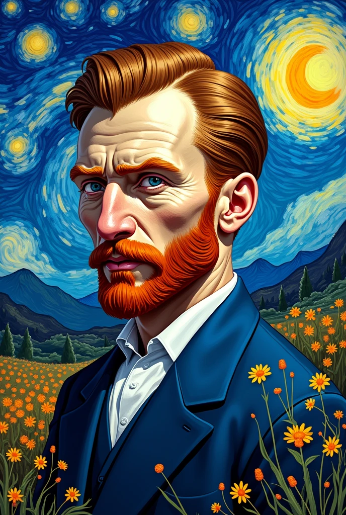 Create a reinterpretation of vangog's art