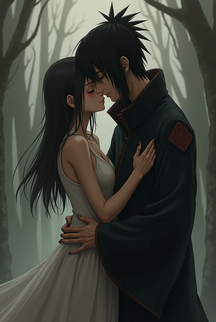 Me a girl and itachi uchiha from akatsuki hugging ourself