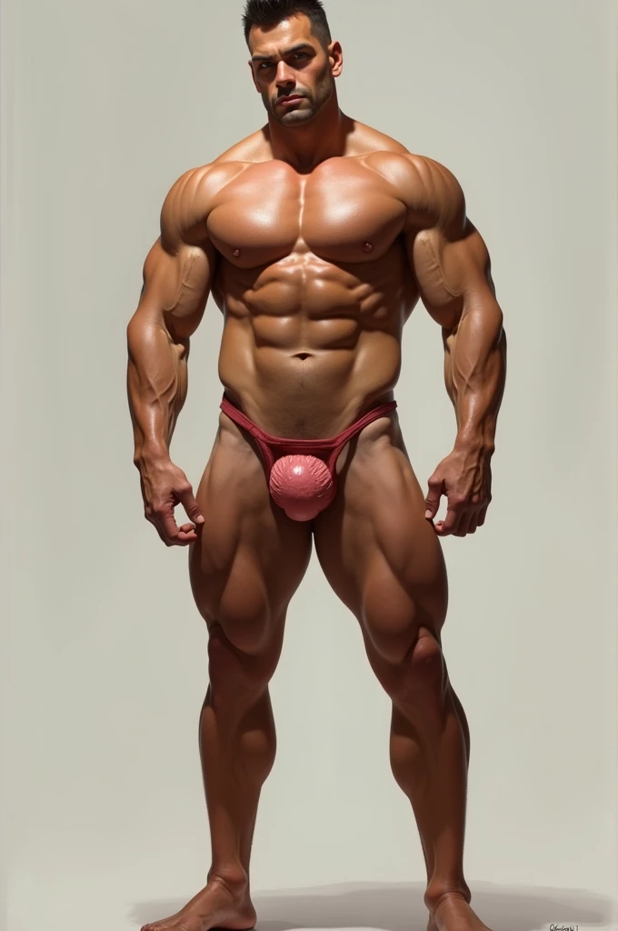 a Naked man with a big penis