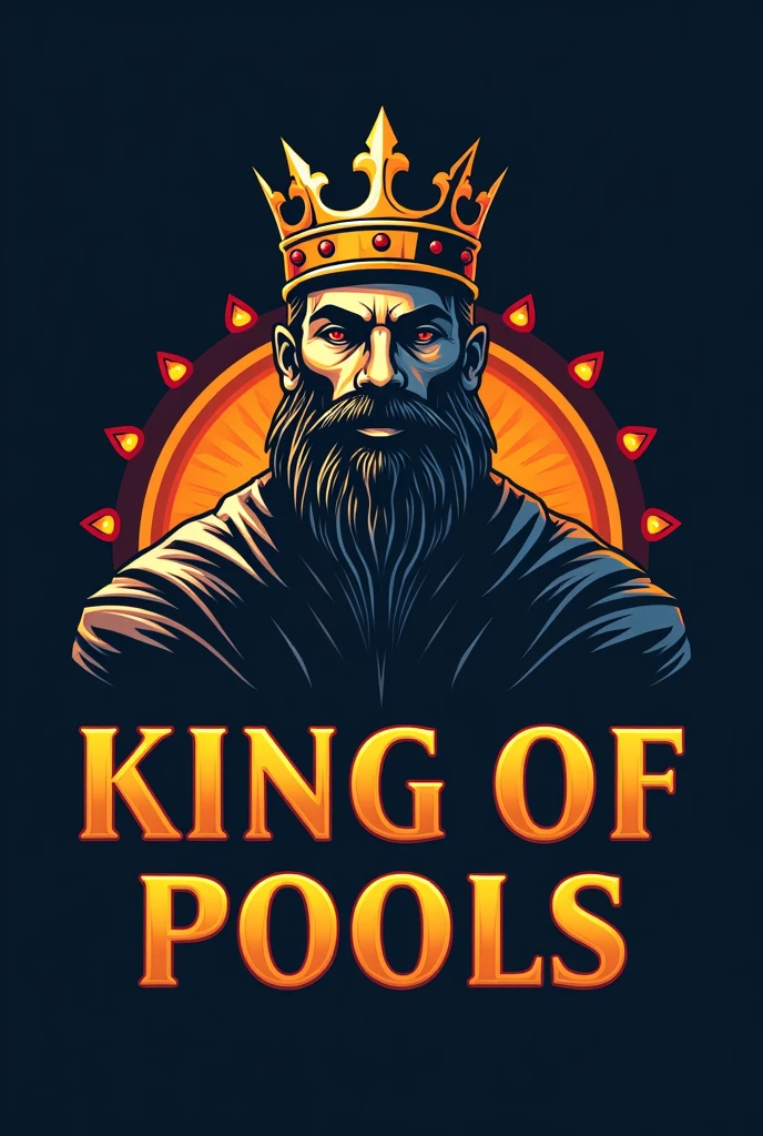 Logo with the phrase "king of pools "