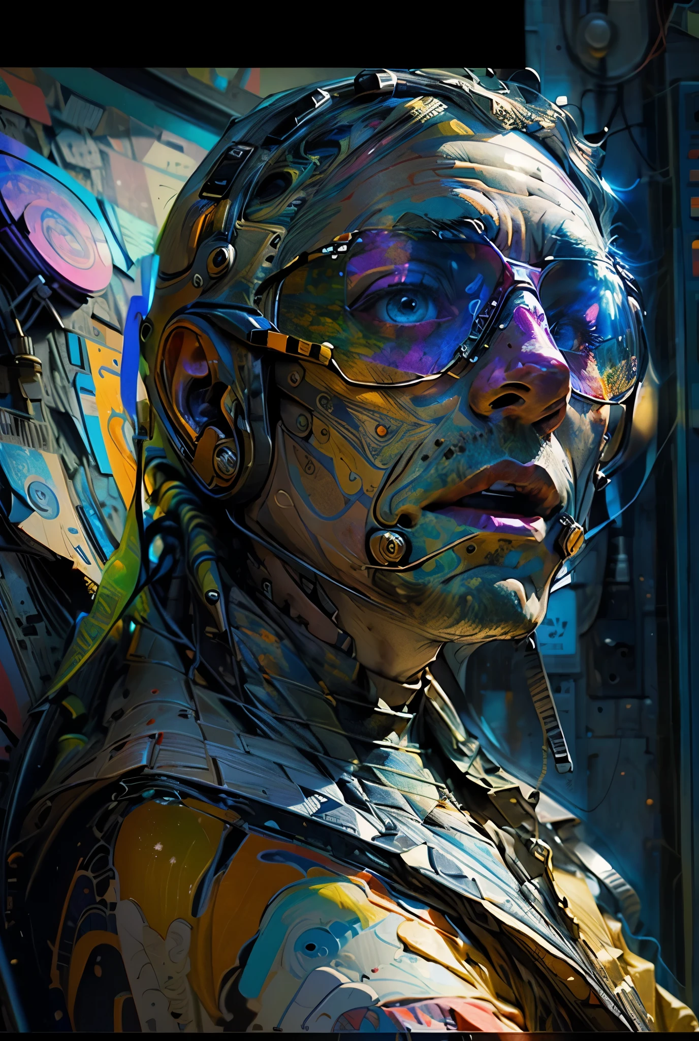 Memes,Digital Art,Van Gogh,psychedelic,Cyber,colorful,Picasso-style,universe