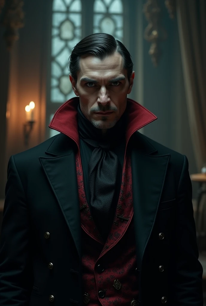COUNT DRACULA SERENE AND CALM MAN. 4k ultra