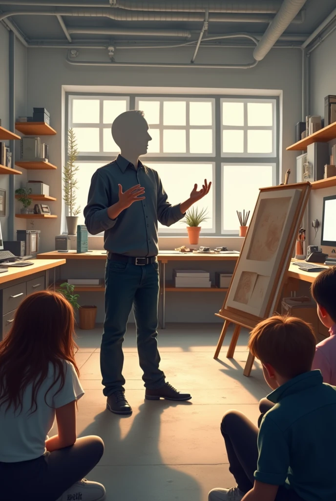 anonymous person teaching design
