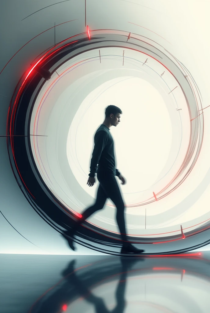 A picture for tiktok cuts profile, with clocks indicating speed in the content shown and a modern and elegant design 