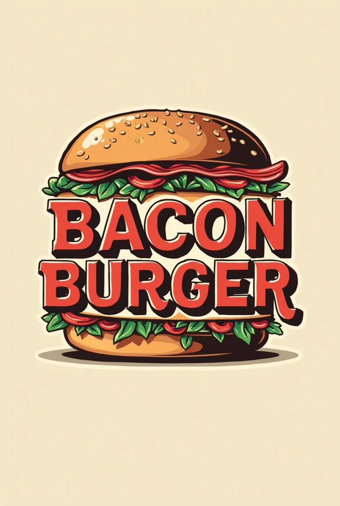 Create a logo with the name bacon burguer db