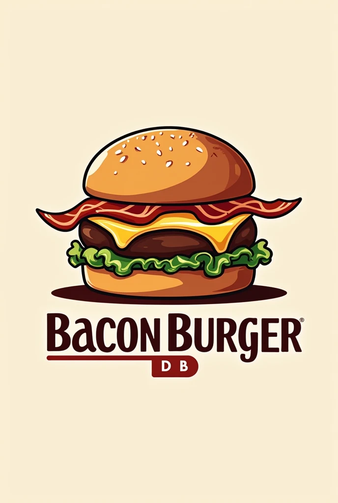 Create a logo for a menu called bacon burguer db