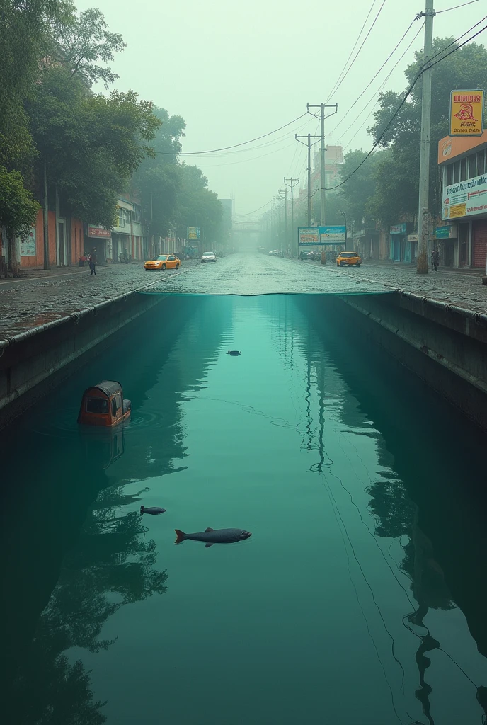 Vadodara ajwa road in under water