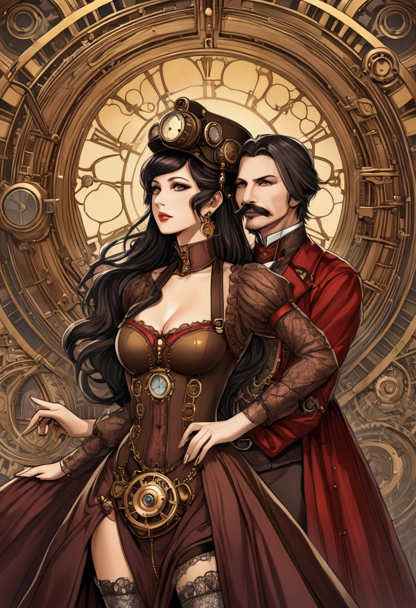 Rasputin and Mata Hari in Steampunk Version