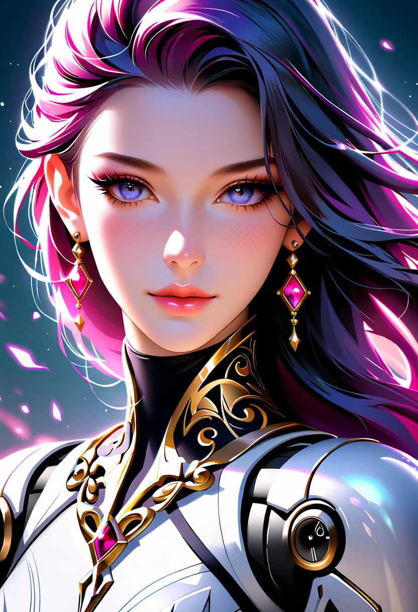 ((masterpiece, Highest quality, Extremely detailed CG, unity 8k wallpaper )),(masterpiece, Highest quality, Highest quality, Official Art, beautiful,aesthetic:1.2)Cyborg girl face portrait,Cracked skin,sf,Ball joints,income,Machine worn in the ear,base