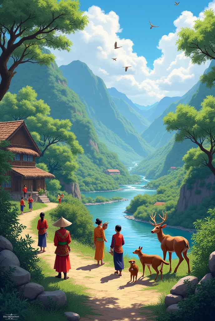 Hmong people live with wild animals.