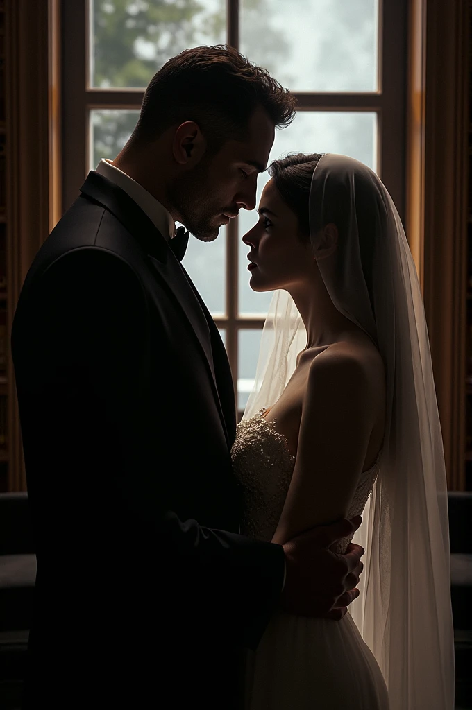 a mafia man and a veiled woman