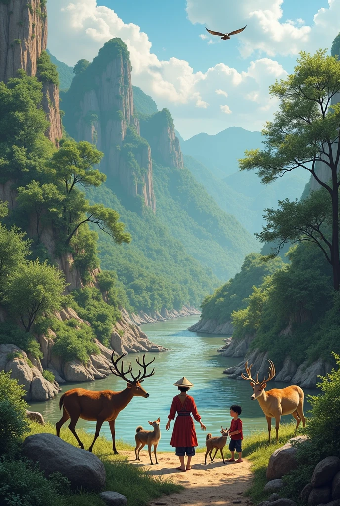 Hmong people live with wild animals.