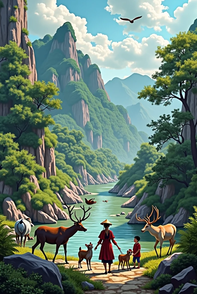 Hmong people live with wild animals.