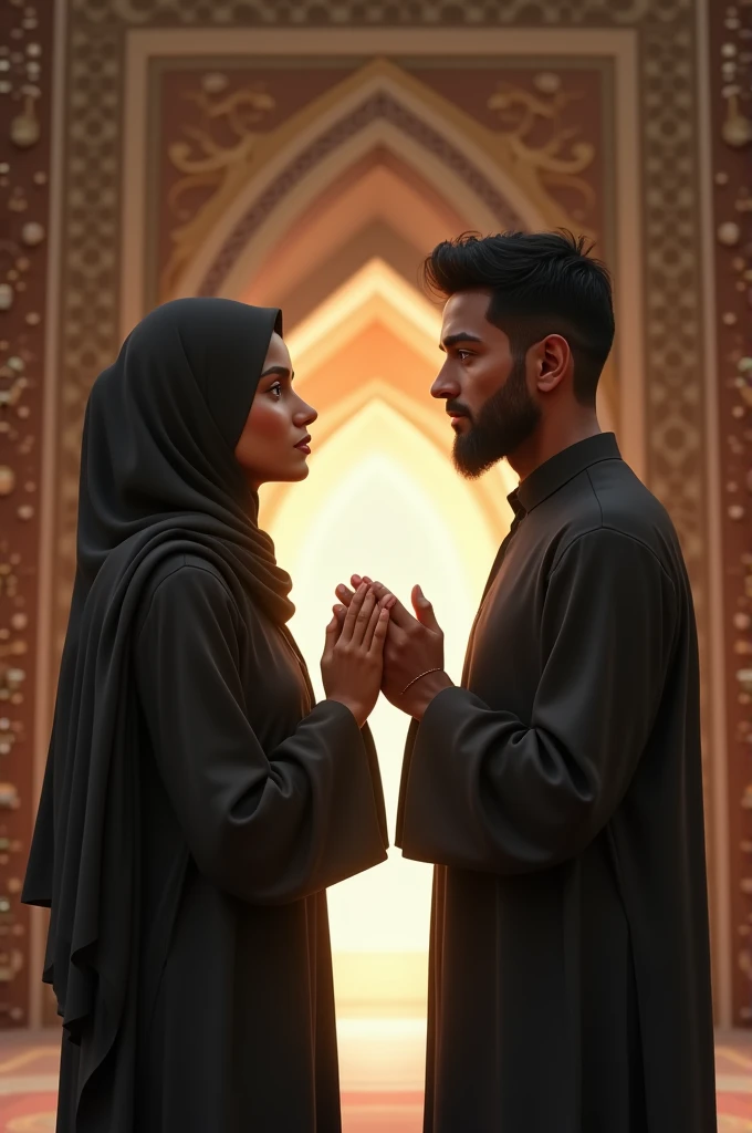 a Muslim man and a Muslim woman are