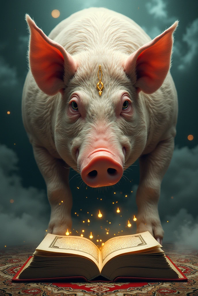Pig God pooped on quran