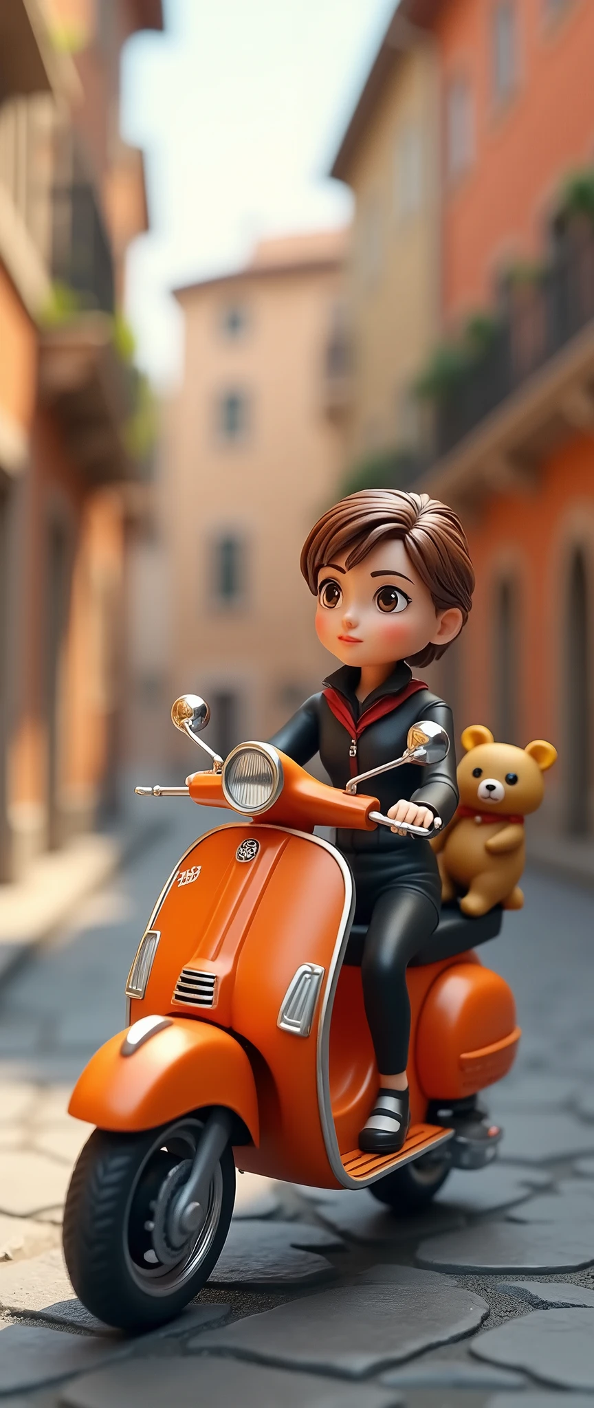 (masterpiece:1.2,Exceptional Quality,mirror-like,Cinematic Experience,Best illustrations,Super detailed),8k,wallpaper,(Figures:2.0),(Audrey Hepburn driving a Vespa with Rilakkuma:2.0),(Roman holidays:2.0),(Isometric 3D diorama:2.0)
