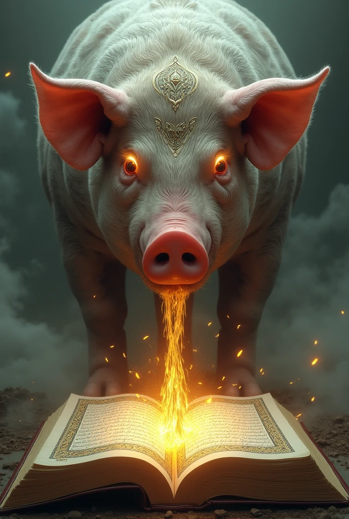 Pig God pooped quran