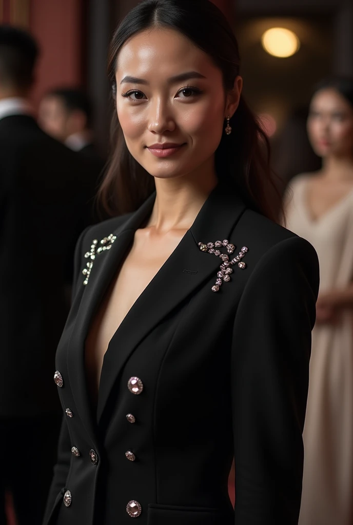 Standard suit with rhinestones in some parts