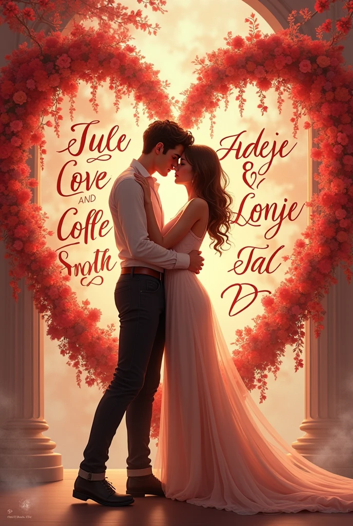 Adelaida and Alexander written in a beautiful heart with beautiful letters and having sex