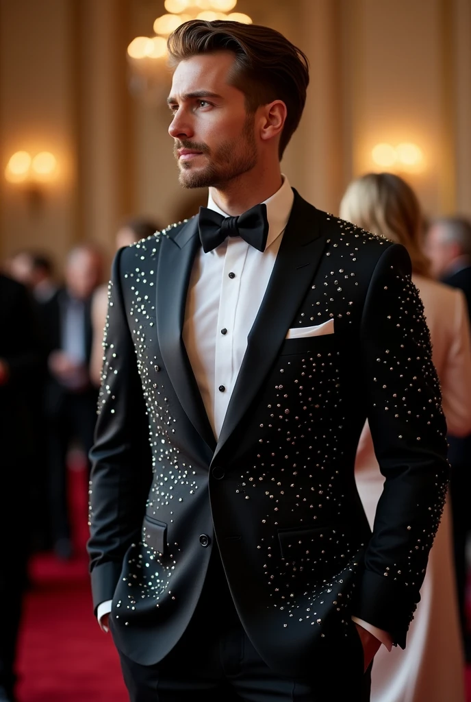 Men's standard suit with rhinestones