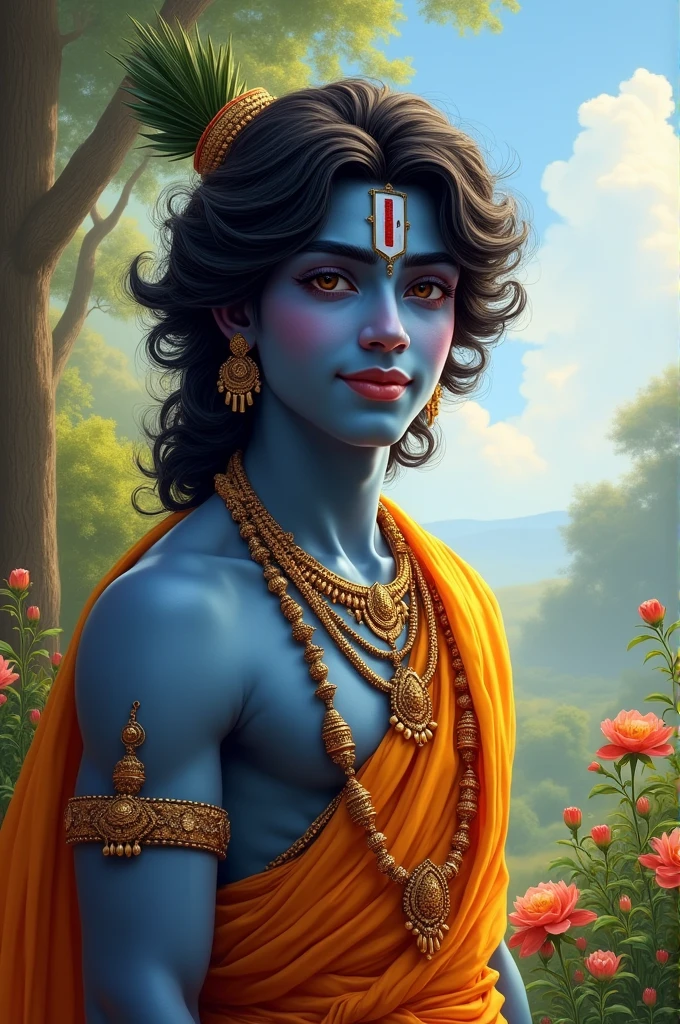 Create a real picture of lord krishna