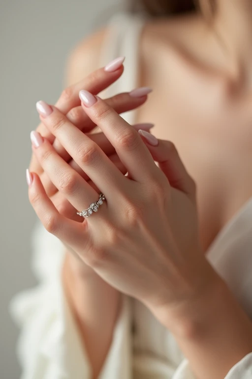 Beautiful hands、nail、Back of hand
