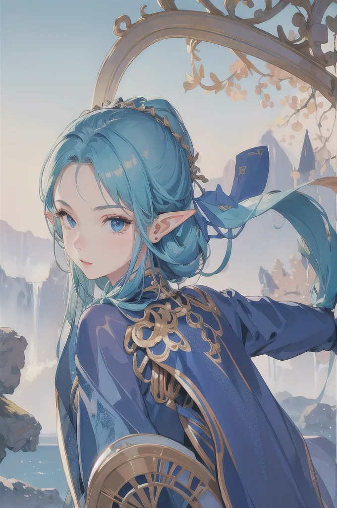masterpiece, best quality, 1girl, ultra detailed, ultra highres, cute girl, detailed, long pointy ears, elf, nice face,