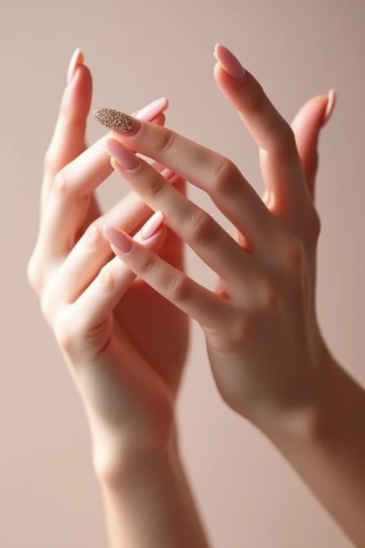 Beautiful hands、nail、Back of hand