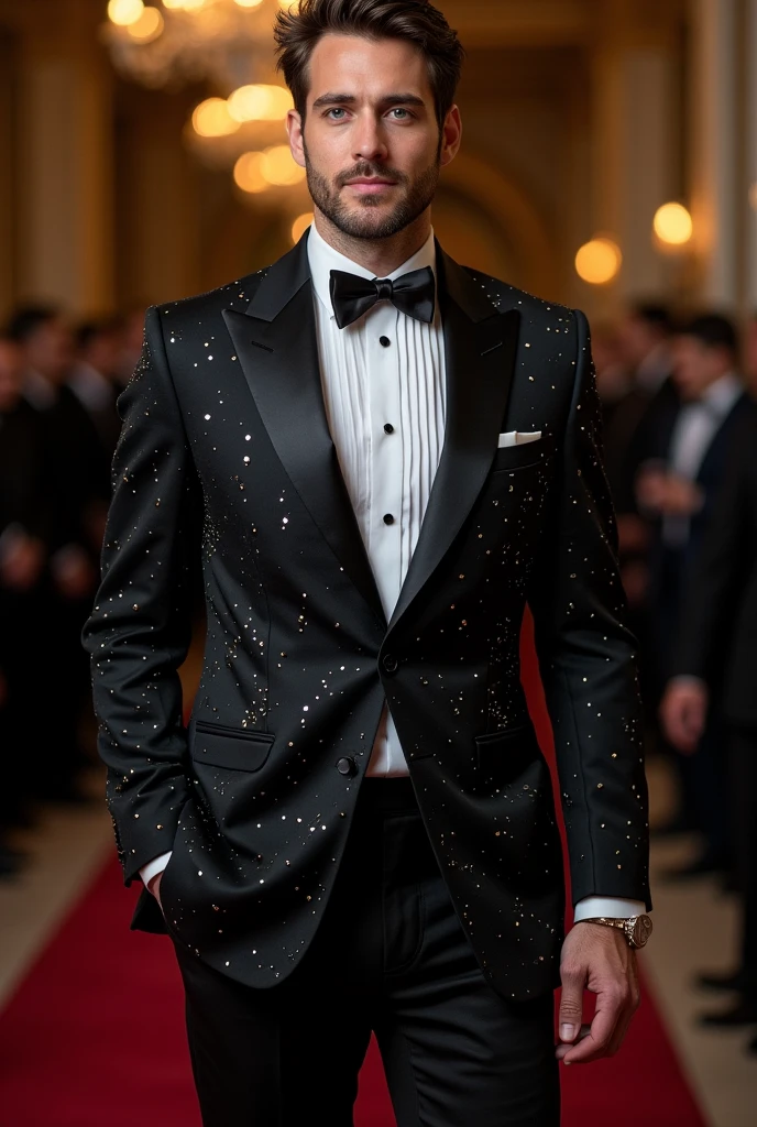 Men's standard suit with rhinestones