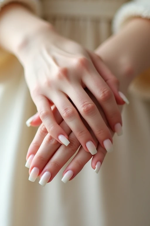 Beautiful hands、nail、Back of hand