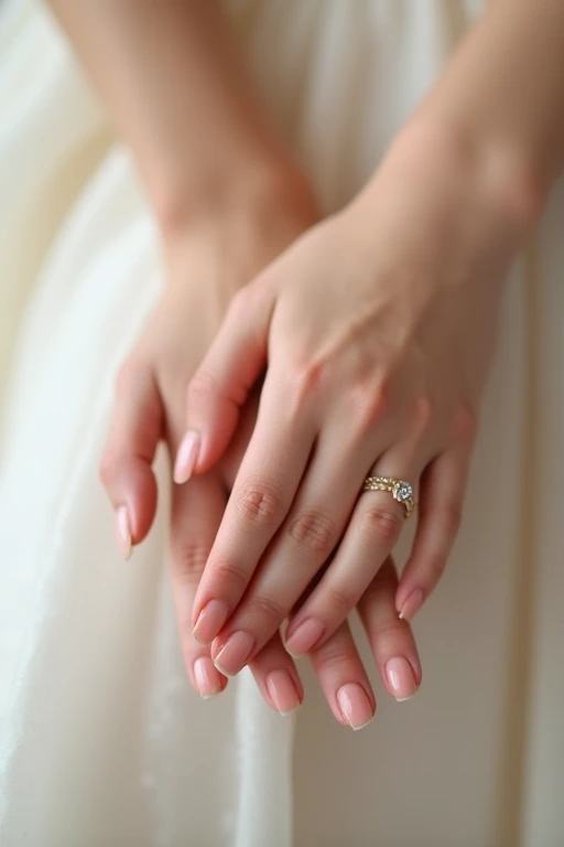 Beautiful hands、nail、Back of hand