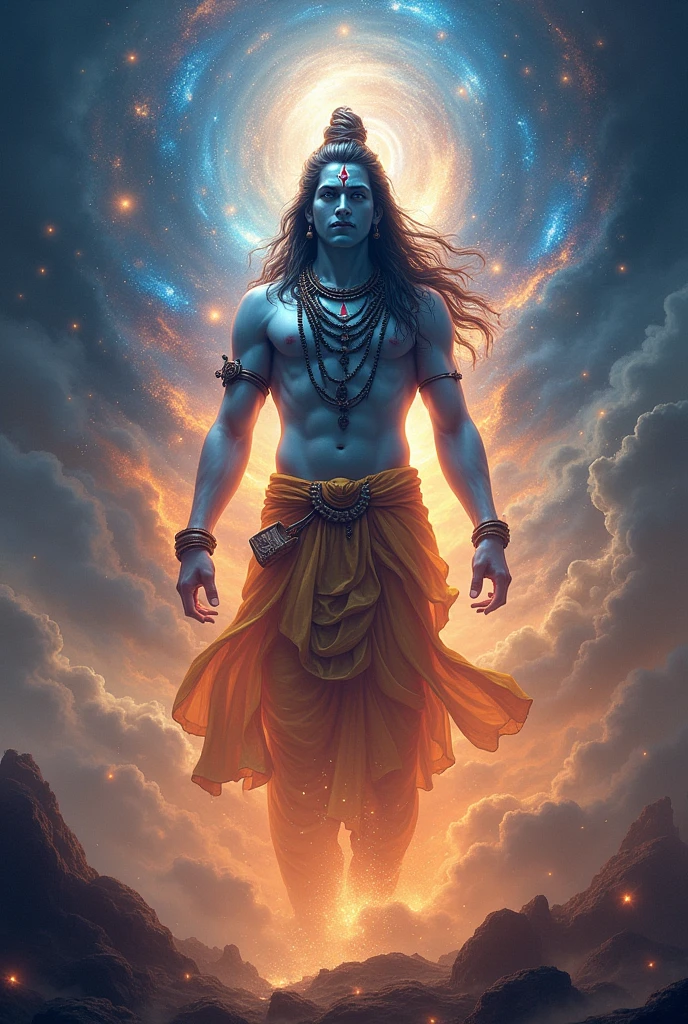 
18. **Shiva’s Divine Aura**: A dramatic depiction of Lord Shiva’s divine aura, creating a celestial ambiance around him








