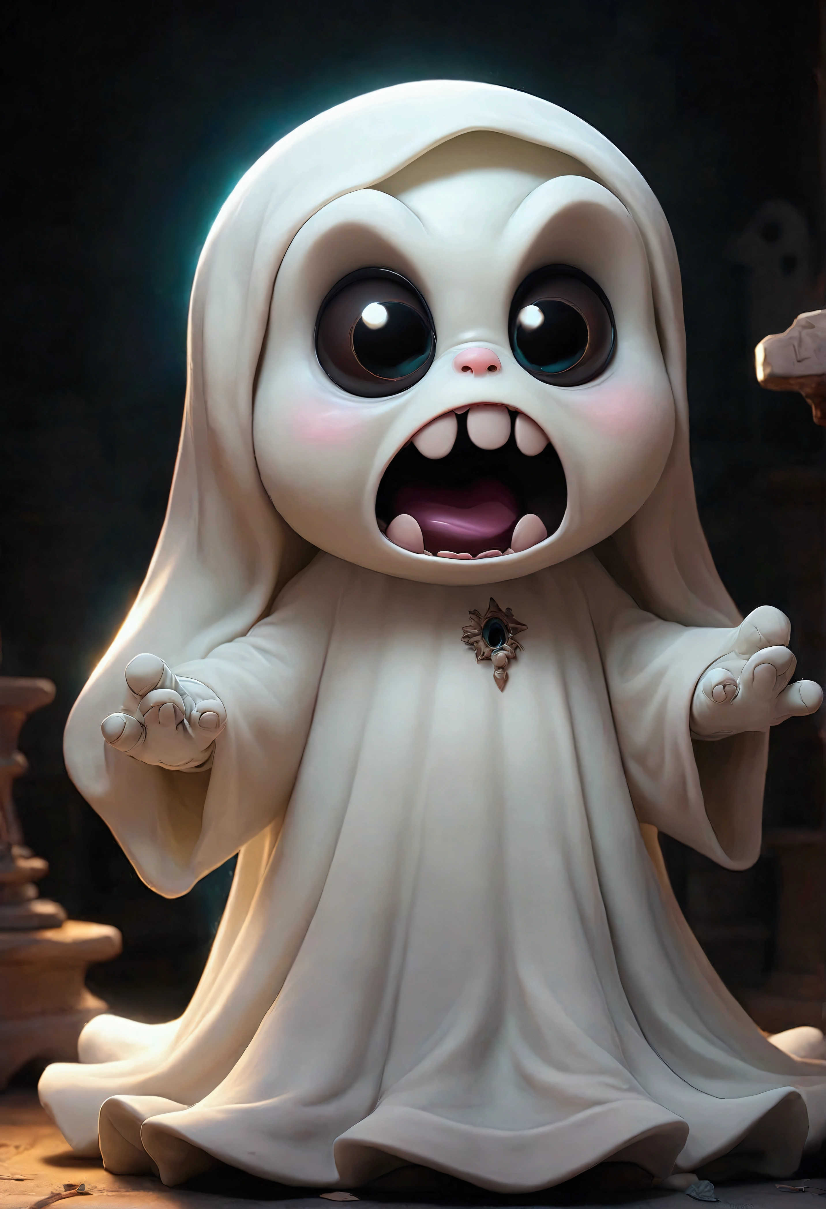 Cute little monster ghost