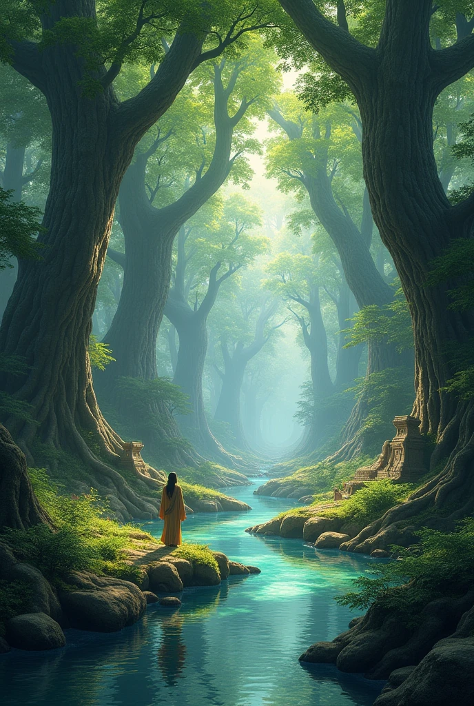 20. **Shiva’s Tranquil Forest**: An ancient, sacred forest in Shiva’s realm with towering trees, mystical creatures, and a quiet atmosphere.