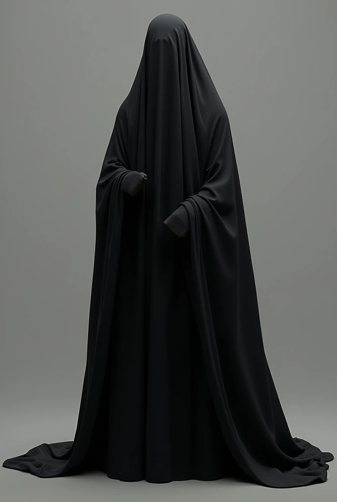 Black burqa covering the entire face