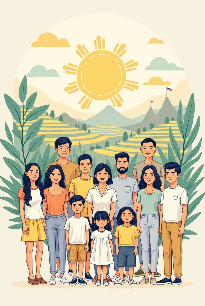 bagong pilipinas hymn drawing, make it simple.