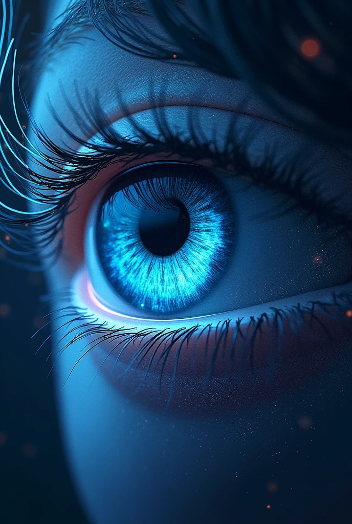 eye、iris、pupil、Cosmic、Gaze, 青いeye, moving line, Concentrated line, Speed Line,
