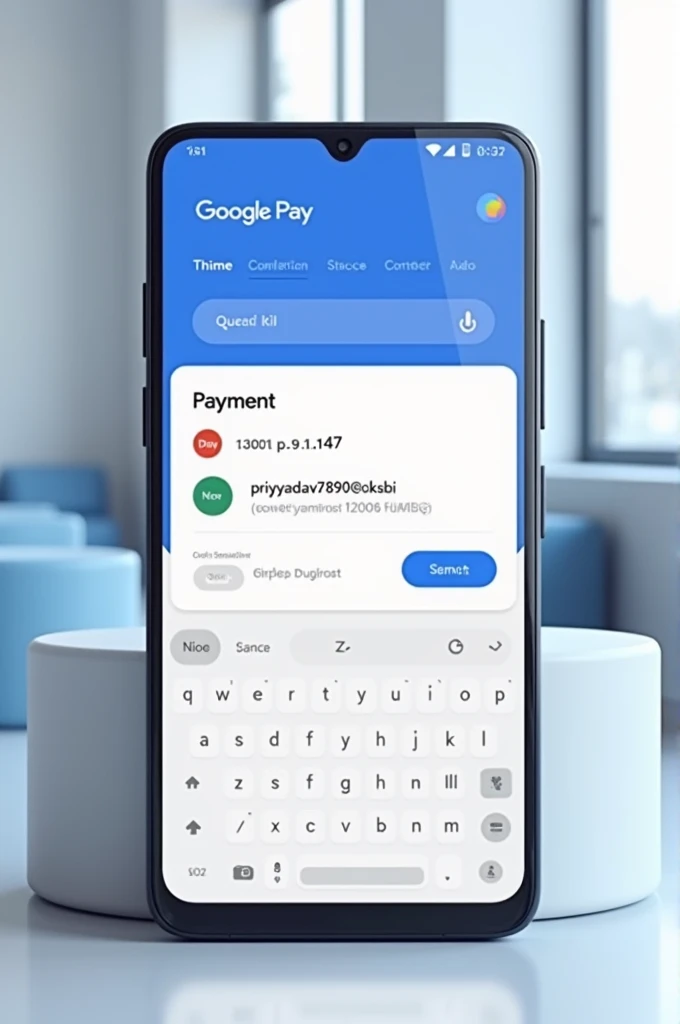 Screen shot of payment in Google pay to the id priyayadav7890@oksbi in full screen like a screenshot