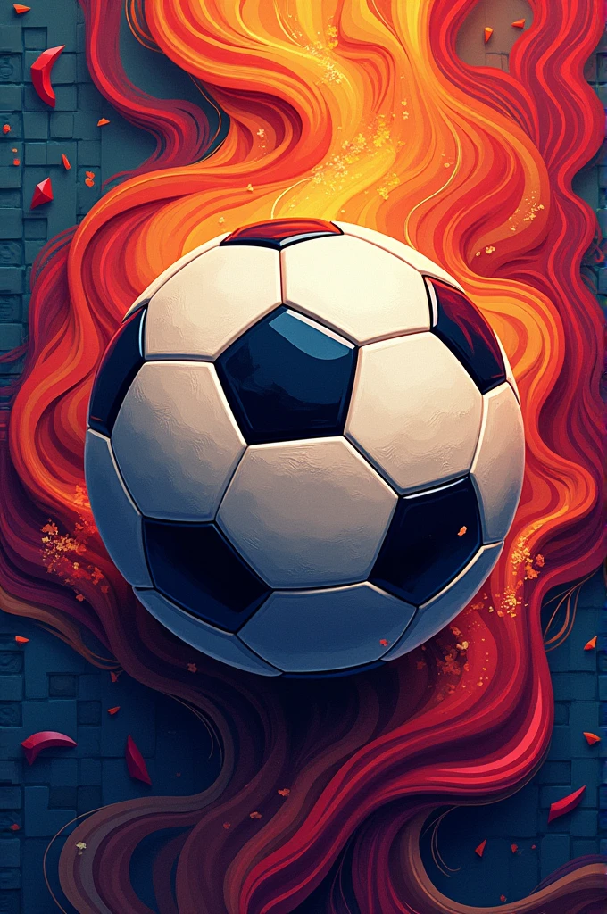 Wall paper. Football many details