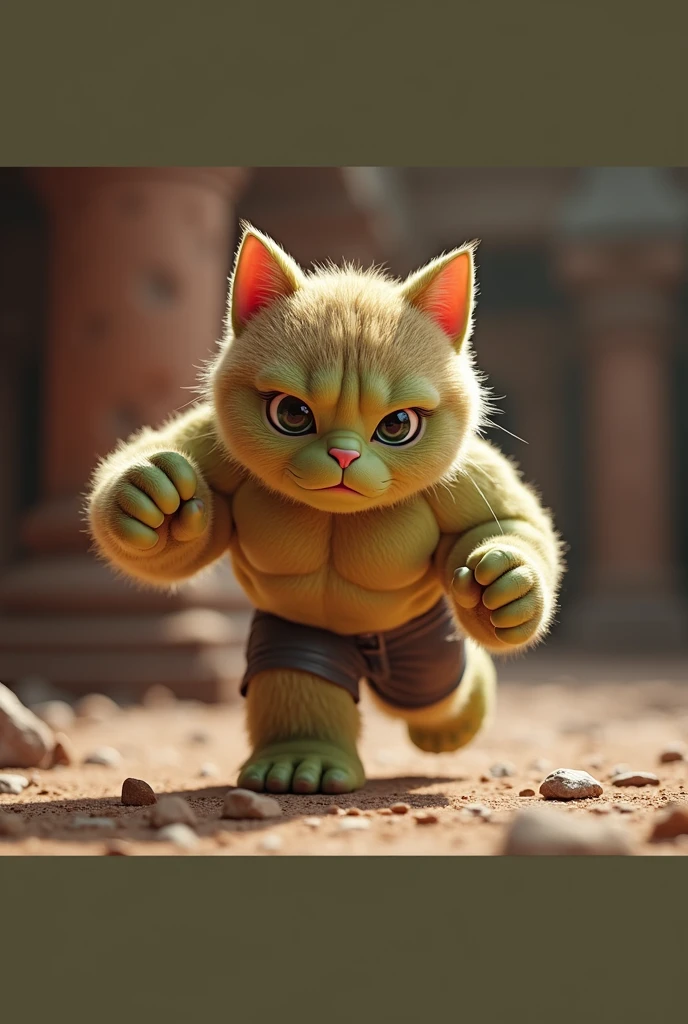 a green hulk, detailed hyper realistic green hulk, walking through ancient bagan city, detailed bagan temples, detailed bagan architecture, cinematic mood, dramatic sunset lighting, epic scale, intricate details, lush foliage, photorealistic, best quality, 8k, highres, masterpiece