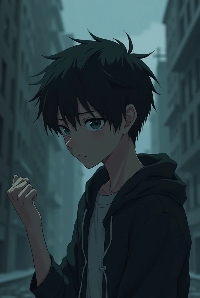 Sad Alone anime boy