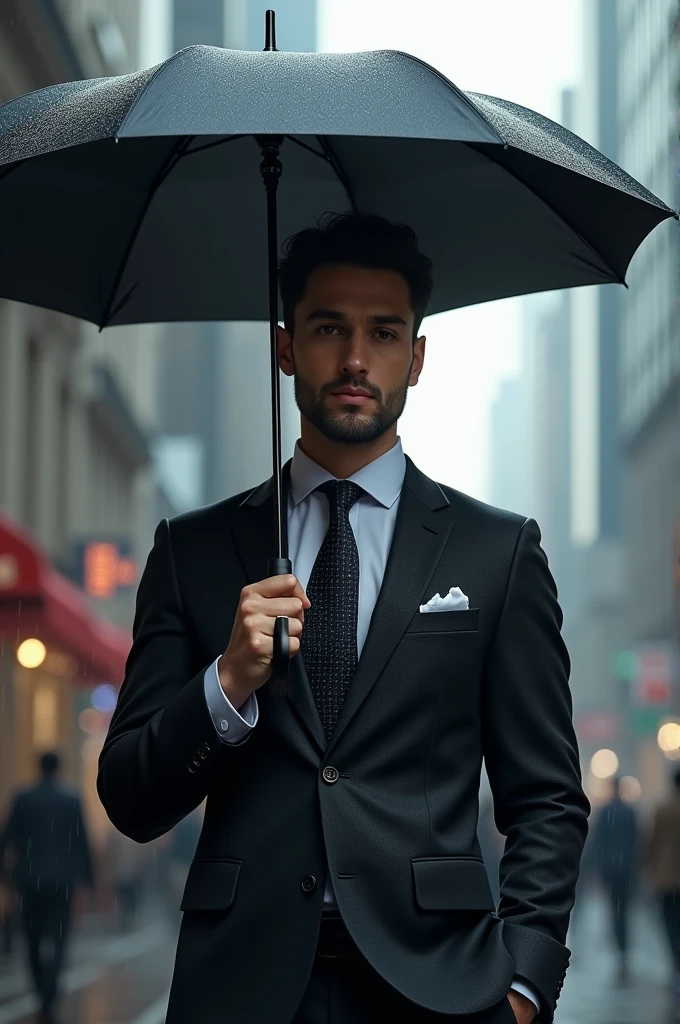 A man with umbrella 