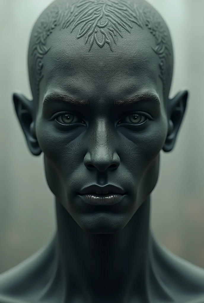 Human face kaala bairavar in a calming standing post 